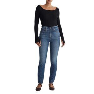 Madewell The Curvy Perfect Vintage jean women’s 27 high rise mid wash tapered